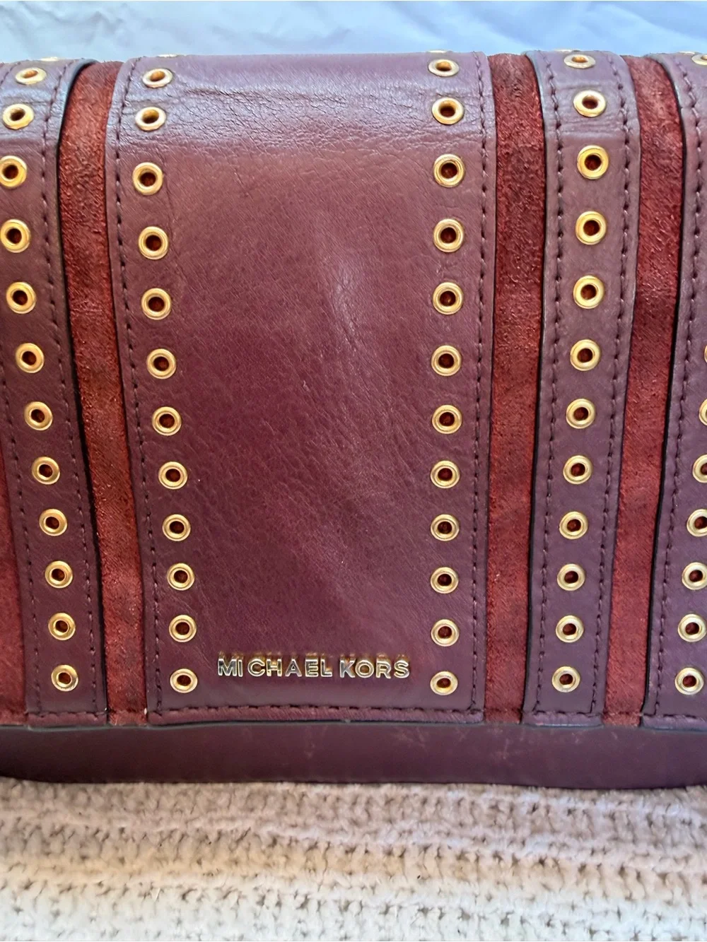 Michael Kors Burgundy Leather Crossbody